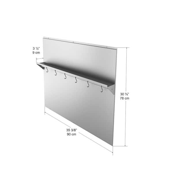 Gridmann 18 X 36 Stainless Steel Kitchen Wall Mount Shelf With Backsplash  - Nsf Certified : Target