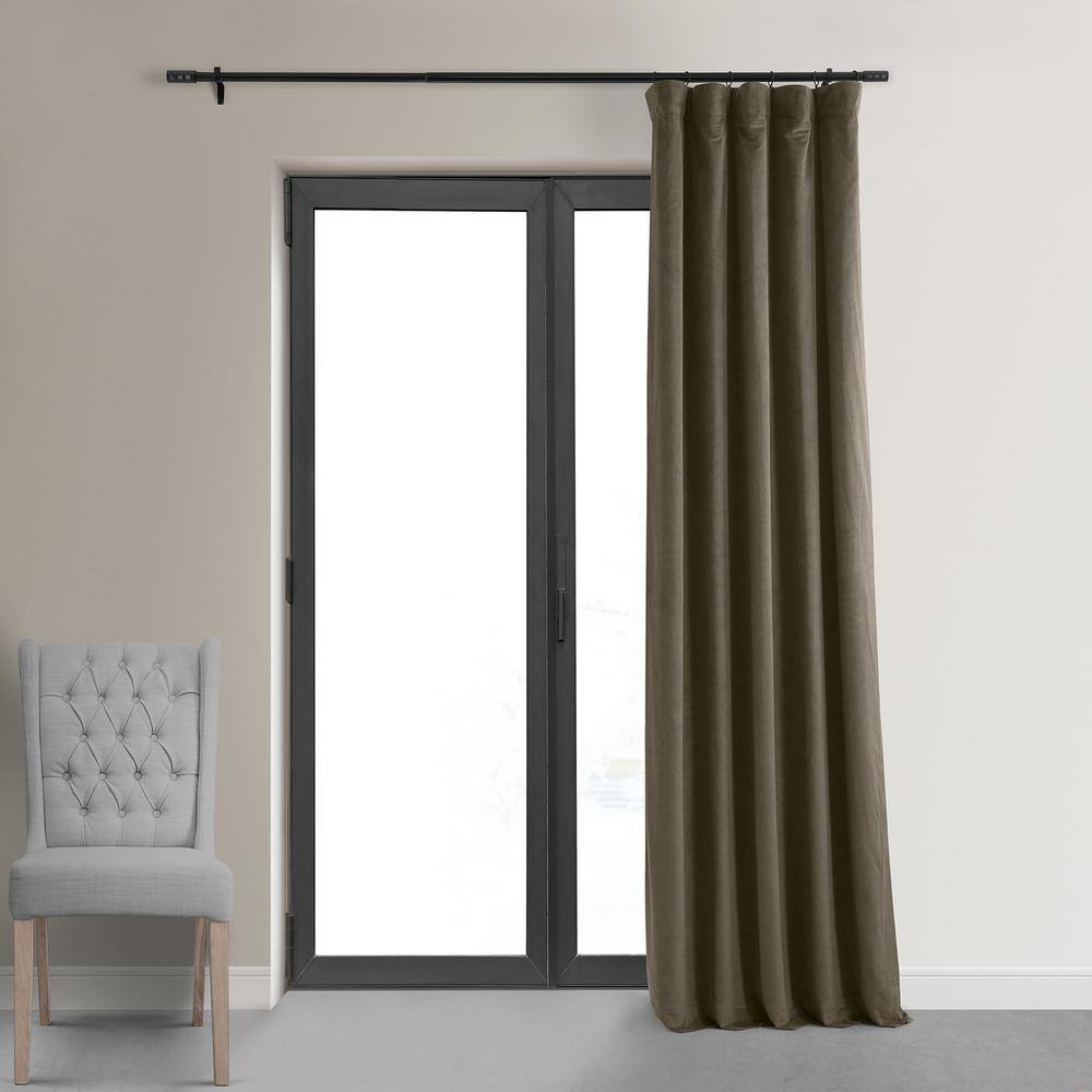 Dark Mallard Polyester Blackout 84" Window Curtain Panel