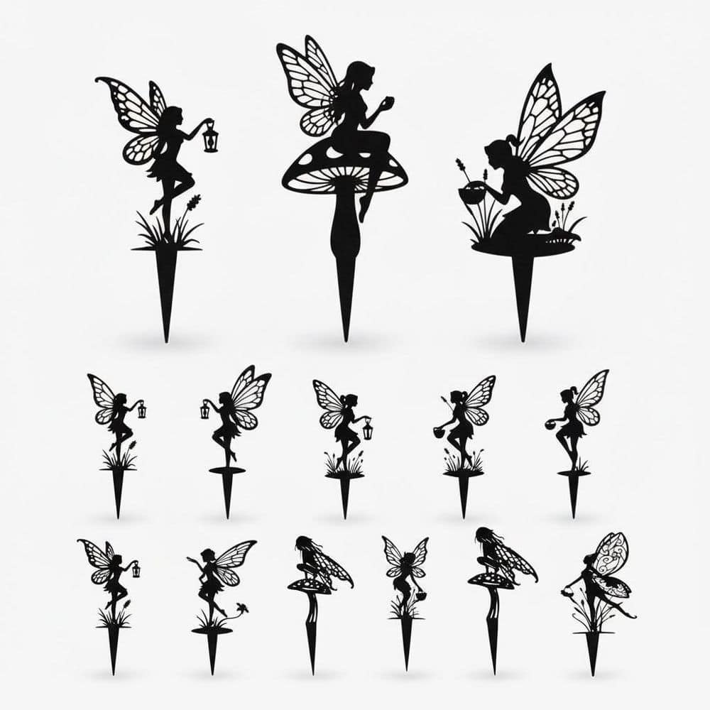 Whimsical Fairy Garden Stakes Miniature Outdoor and Indoor Decorative Statues price history on PriceWatchPro