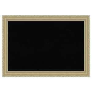 Champagne Teardrop Wood Framed Black Corkboard 27 in. x 19 in. Bulletin Board Memo Board