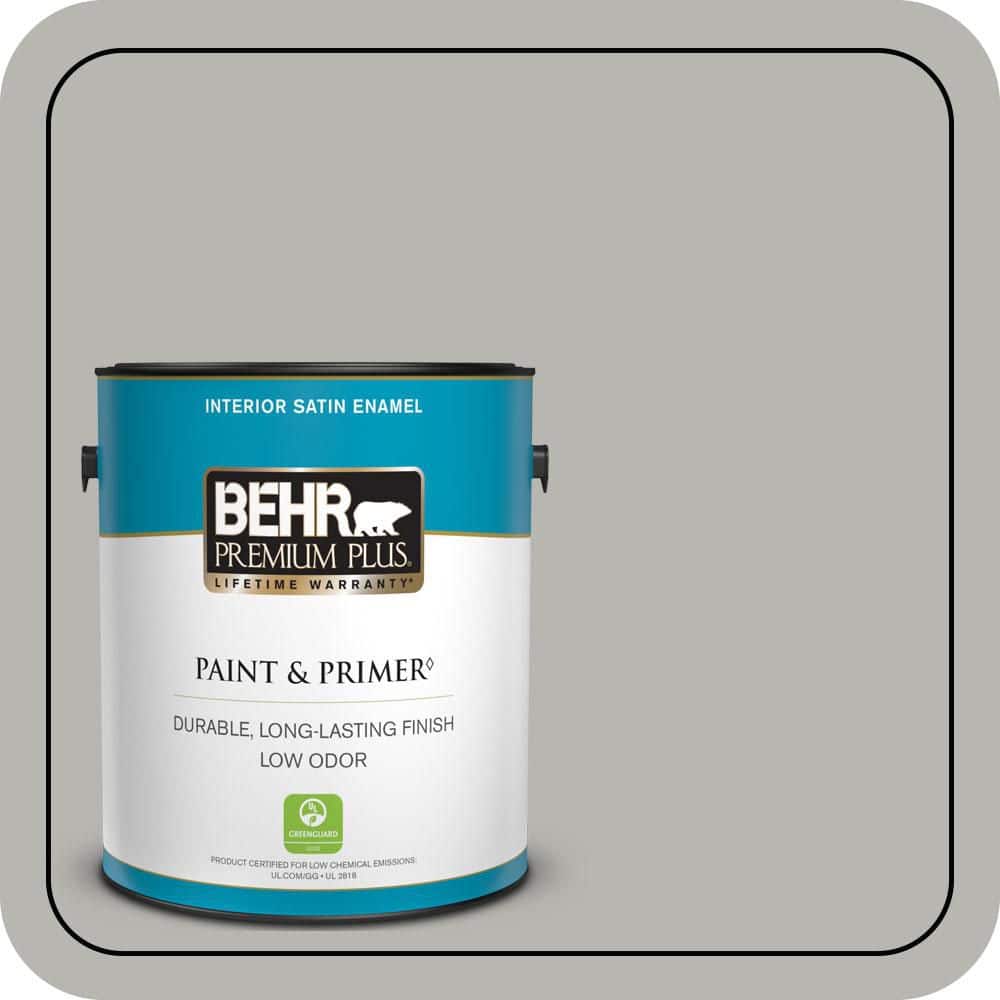 1 gal. Home Decorators Collection #HDC-MD-26 Sonic Silver Satin Enamel Low Odor Interior Paint & Primer price history on PriceWatchPro