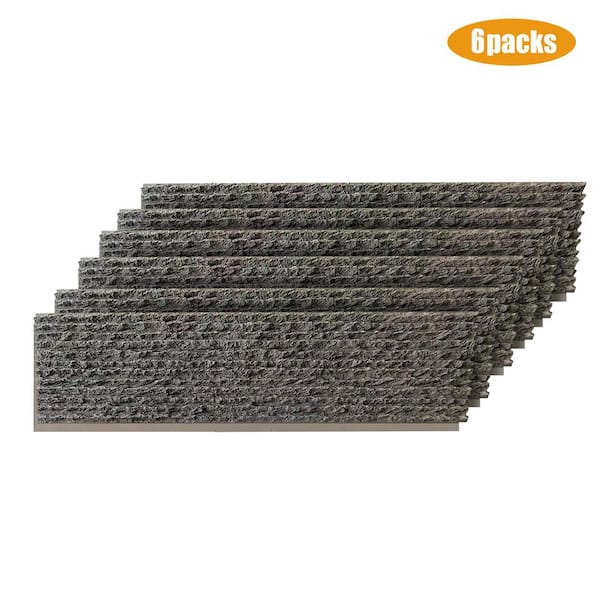 1 in. x 4 ft. x 1 ft. Matte Charcoal Wood Polyurethane Decorative Wall Paneling (6-Pack)