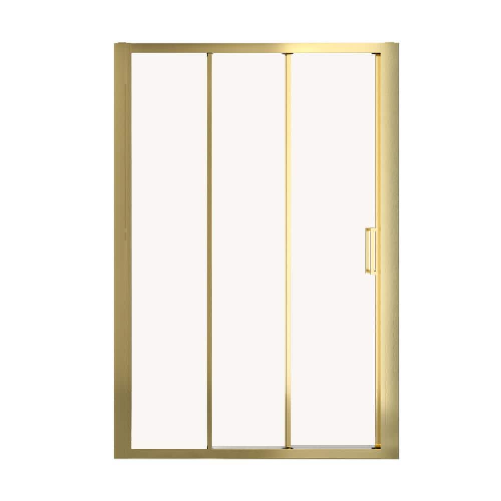 44-48 in. W x 70 in. H Framed Tri-Fold Sliding Shower Door in Brushed Gold with Clear SGCC Tempered Glass price history on PriceWatchPro