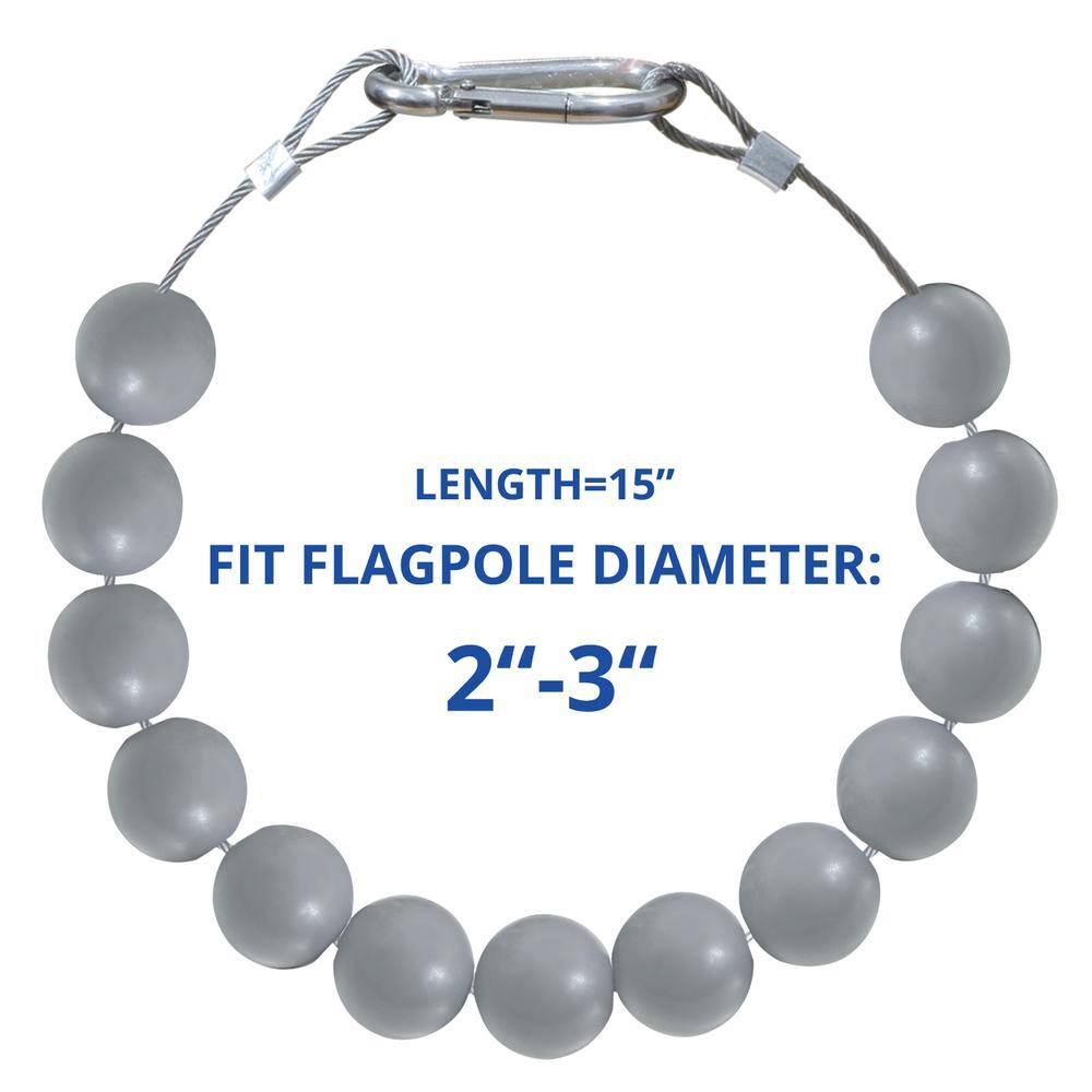 Gray Stainless Steel Flag Retainer Ring with Nylon Balls