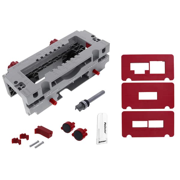 Hinge Jig PLUS - Dual Clamping Door Hinge Kit. Door & Jamb Hinge, Latch, & Strike Plate Mortises. Fits All Doors