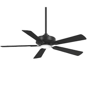 Contractor 52 in. Integrated LED Indoor Coal Ceiling Fan with Light and Remote Control