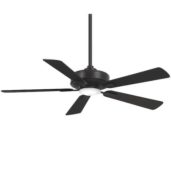 MINKA-AIRE Contractor 52 in. Integrated LED Indoor Coal Ceiling Fan with Light and Remote Control