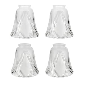 2-1/8 in. Fitter x Dia 5-1/4 in. x 5-1/4 in. H, 4PK - Lighting Accessory - Replacement Glass - Clear and Frosted