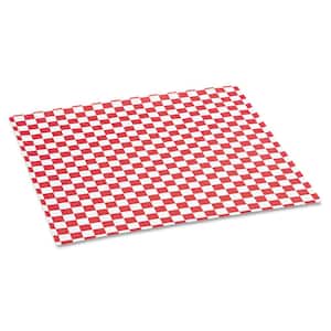 Grease-Resistant Paper Wraps and Liners, 12 x 12, Red Check (5000-Pack)