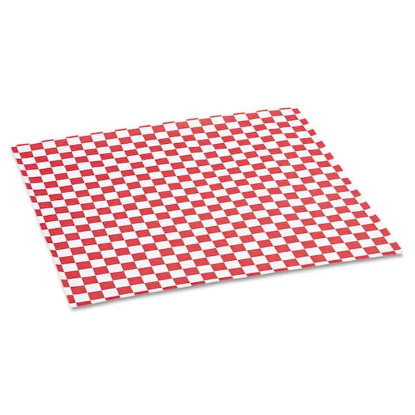 Bagcraft Grease-Resistant Paper Wraps and Liners, 12 x 12, Red Check (5000-Pack)