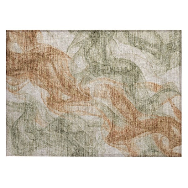 Chantille Machine Washable Indoor/Outdoor Abstract ACN2963 Fern 3 ft. x 4 ft. Area Rug