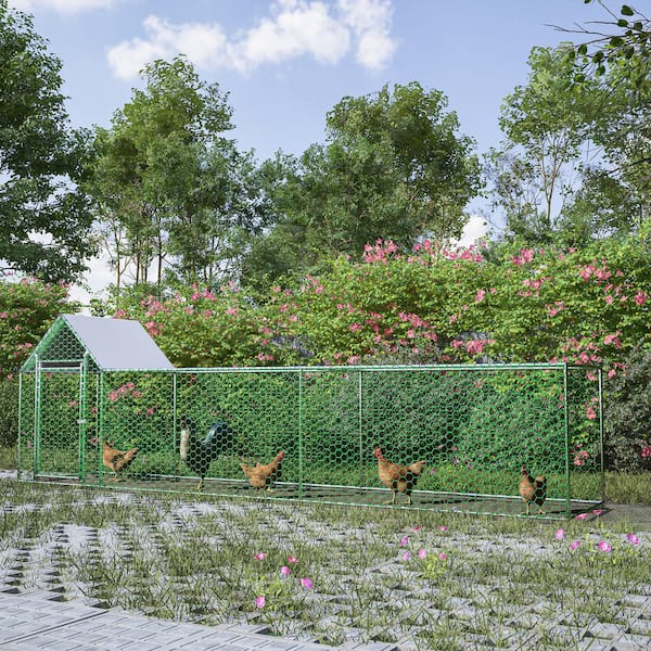 Thanaddo 196 in. x 42 in. Outdoor Chicken Coops for Yard Metal