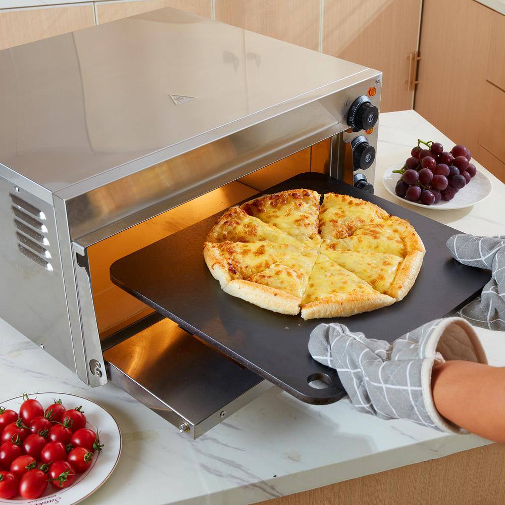 Pre-Seasoned Carbon Steel Pizza Baking Stone, 16 x 14.5 in