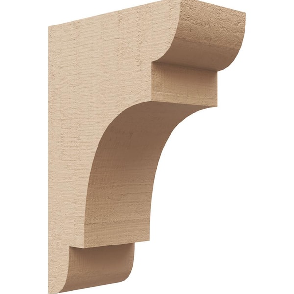 Ekena Millwork 3 in. x 9 in. x 6 in. Classic New Brighton Rough Cedar Woodgrain TimberThane Corbel, Primed Tan