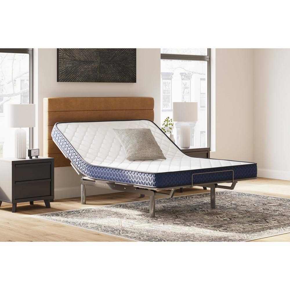 White Twin Size Firm Foam Mattress with Quilted Cover