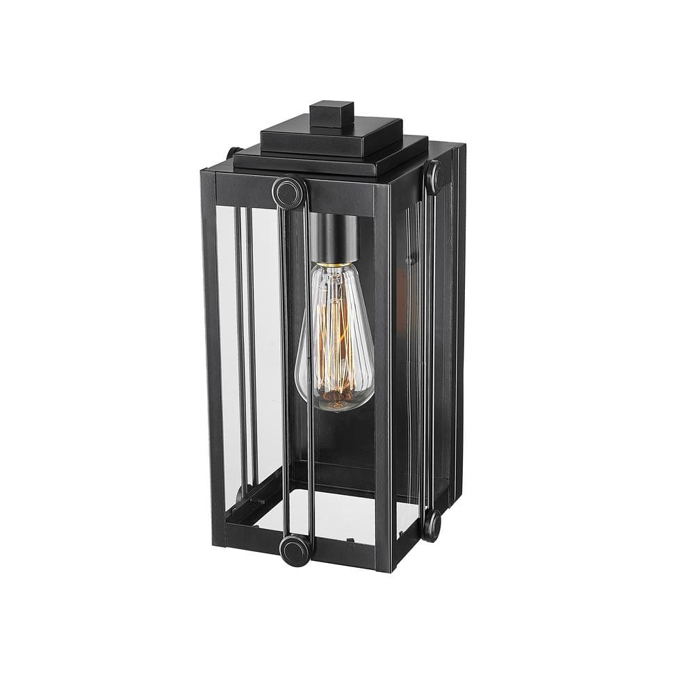 Powder Coated Black Metal Outdoor Wall Sconce