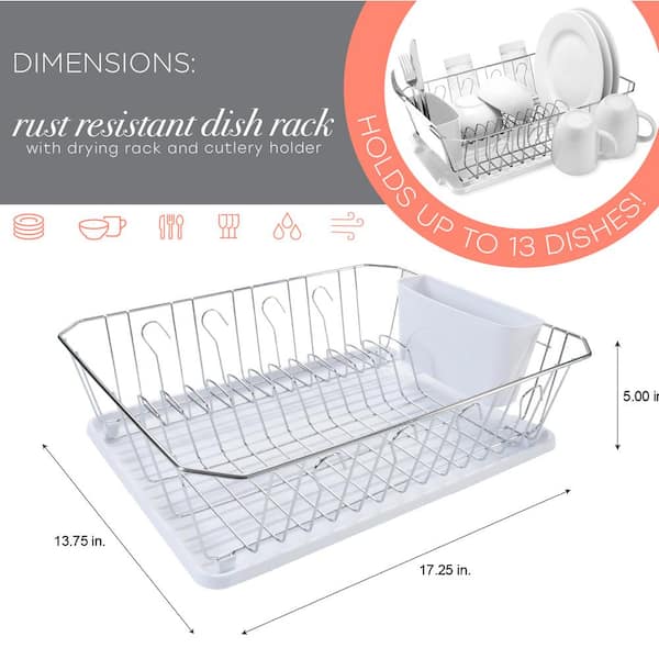  Rubbermaid Disinfectant Dish Drainer, Small, White: Dish Racks:  Home & Kitchen
