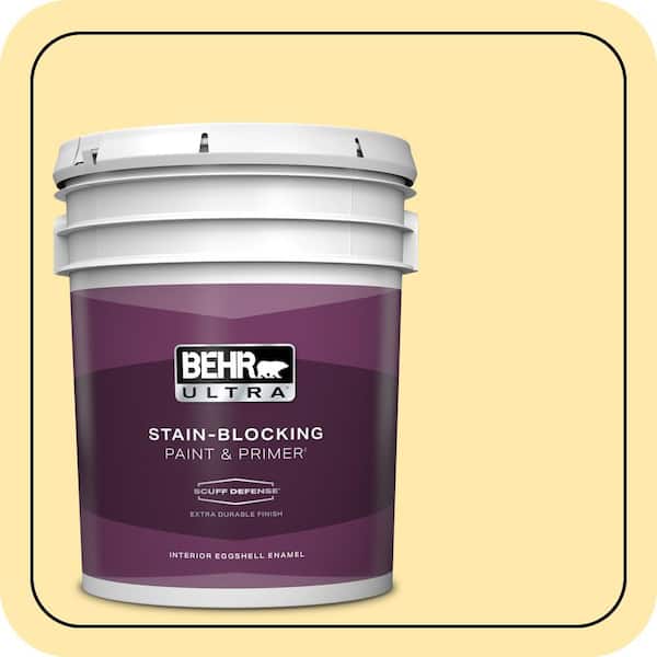BEHR ULTRA 5 gal. #360A-3 Banana Split Extra Durable Eggshell Enamel Interior Paint & Primer