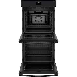 27 in. Double Smart Convection Wall Oven with No-Preheat Air Fry in Black