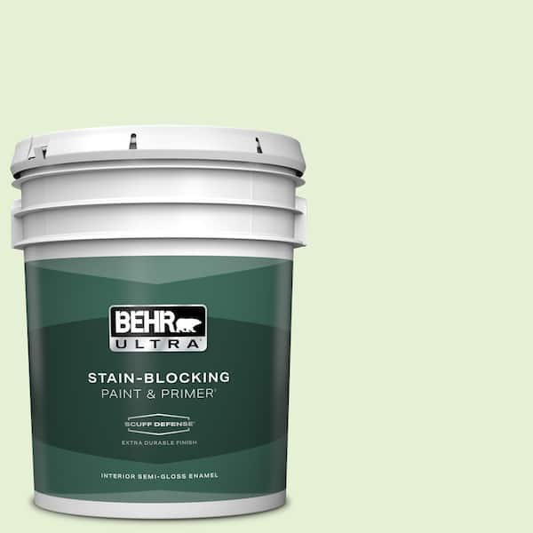 BEHR ULTRA 5 gal. #430C-2 Spring Morn Extra Durable Semi-Gloss Enamel Interior Paint & Primer