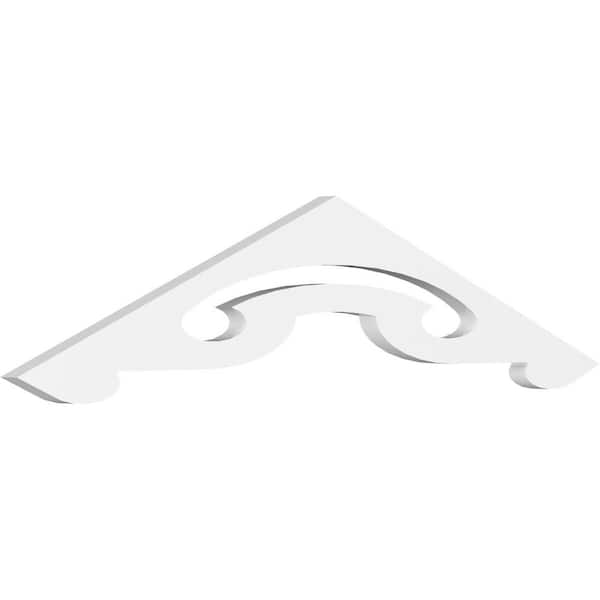 Ekena Millwork 1 in. x 36 in. x 7-1/2 in. (5/12) Pitch Northwest Gable Pediment Architectural Grade PVC Moulding