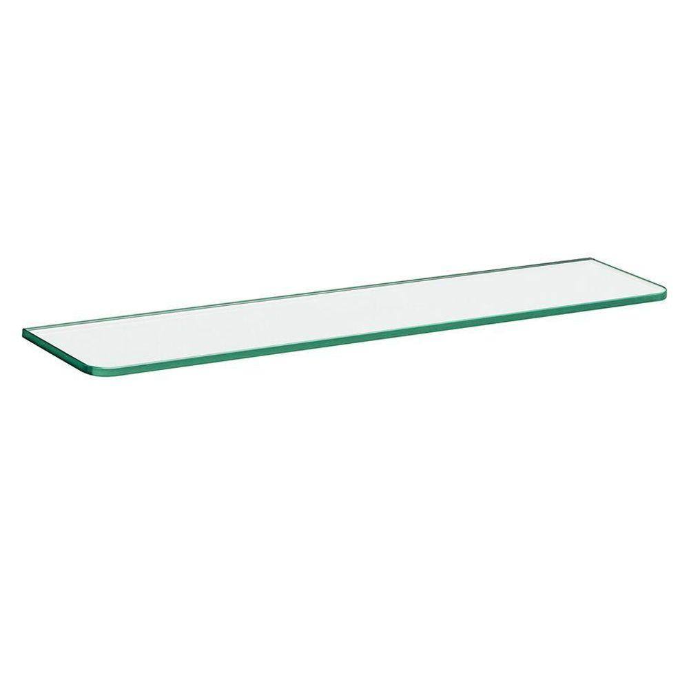 Dolle GLASSLINE 23 6 In X 5 9 In X 0 31 In Clear Glass Shelf Without   Clear Dolle Decorative Shelving 30104 64 1000 