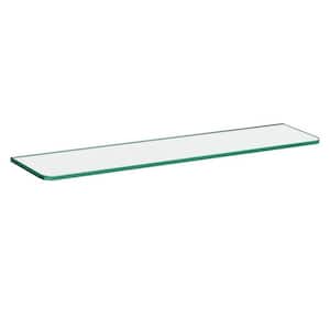 23-5/8 in. x 6 in. x 5/16 in. Standard Glass Line Shelf in Clear