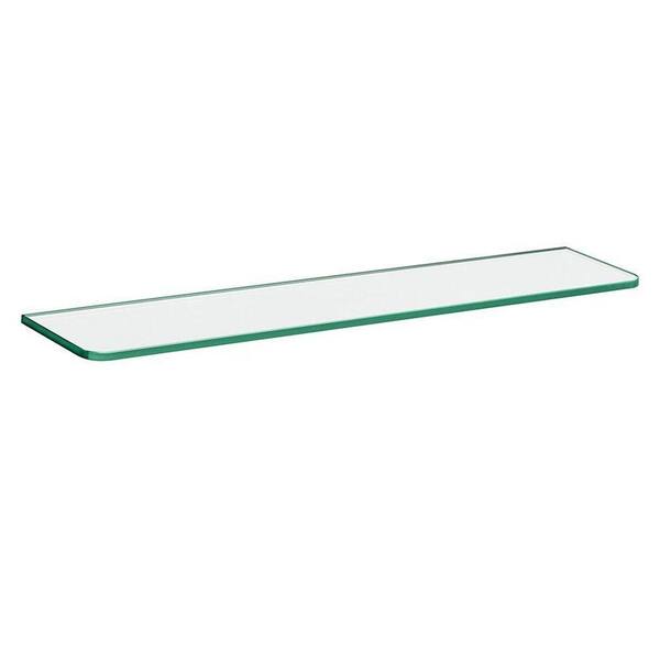 Retails Tempered Glass Shelf 48"w x 10"d 3/8" Thick with Polished Edges 