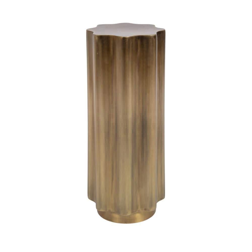 Pandey 9 in. Gold Scalloped Metal End Table price history on PriceWatchPro