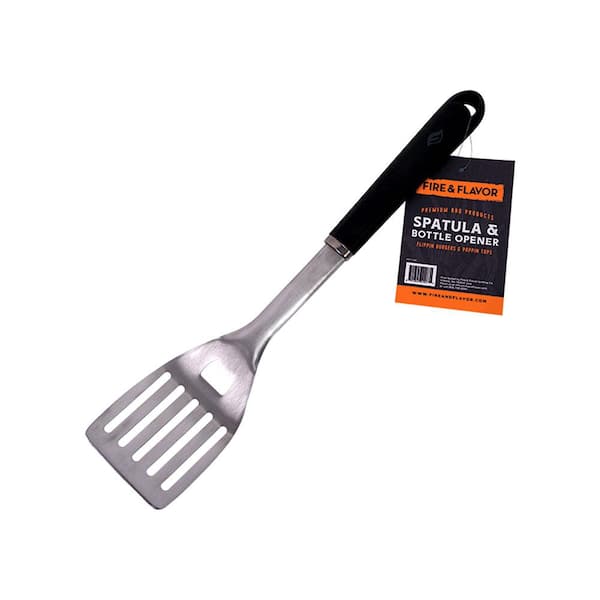 Fire and Flavor Easy Grip Metal Spatula with Built-in Bottle Opener