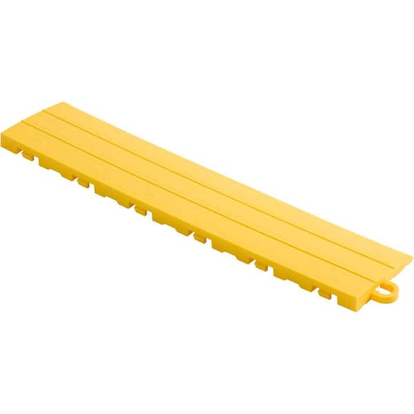 Swisstrax 2.75 in. x 12 in. Citrus Yellow Pegged Polypropylene Ramp Edging for Diamondtrax Home Modular Flooring (10-Pack)