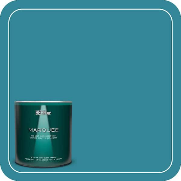 BEHR MARQUEE 1 qt. #M470-6 Precious Stone One-Coat Hide Semi-Gloss Enamel Interior Paint & Primer