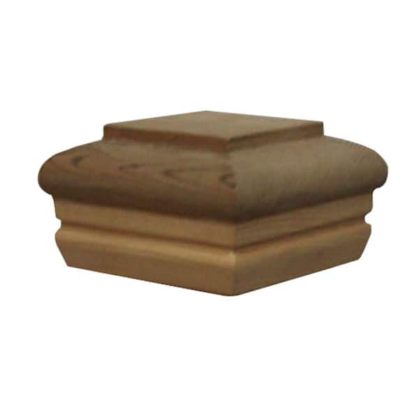 Unbranded 2 in. x 4 in. x 4 in. Cedar Wood McFarland Flat Post Cap