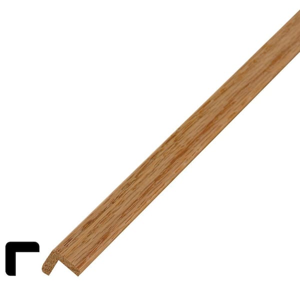 Alexandria Moulding 3/4 in. D x 3/4 in. W x 96 in. L Oak Wood Outside Corner Moulding Pack (10-Pack)