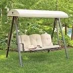 swing 　　no3 Hampton Bay Cunningham 3-Person Metal Outdoor Patio Swing