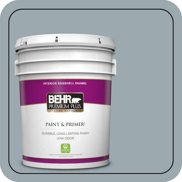 BEHR PREMIUM PLUS 5 gal. #N470-4 NorWester Eggshell Enamel Low Odor Interior Paint & Primer