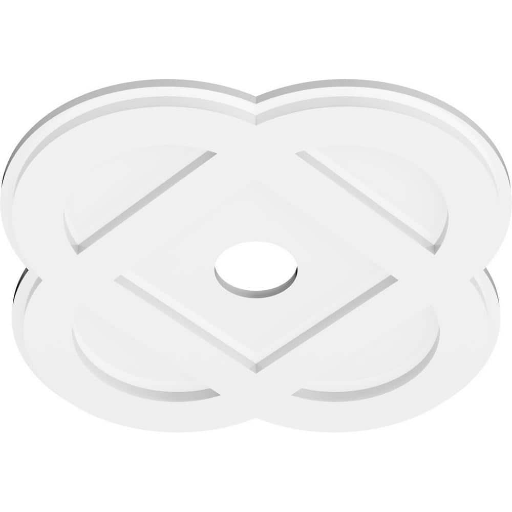 18" White PVC Contemporary Ceiling Medallion