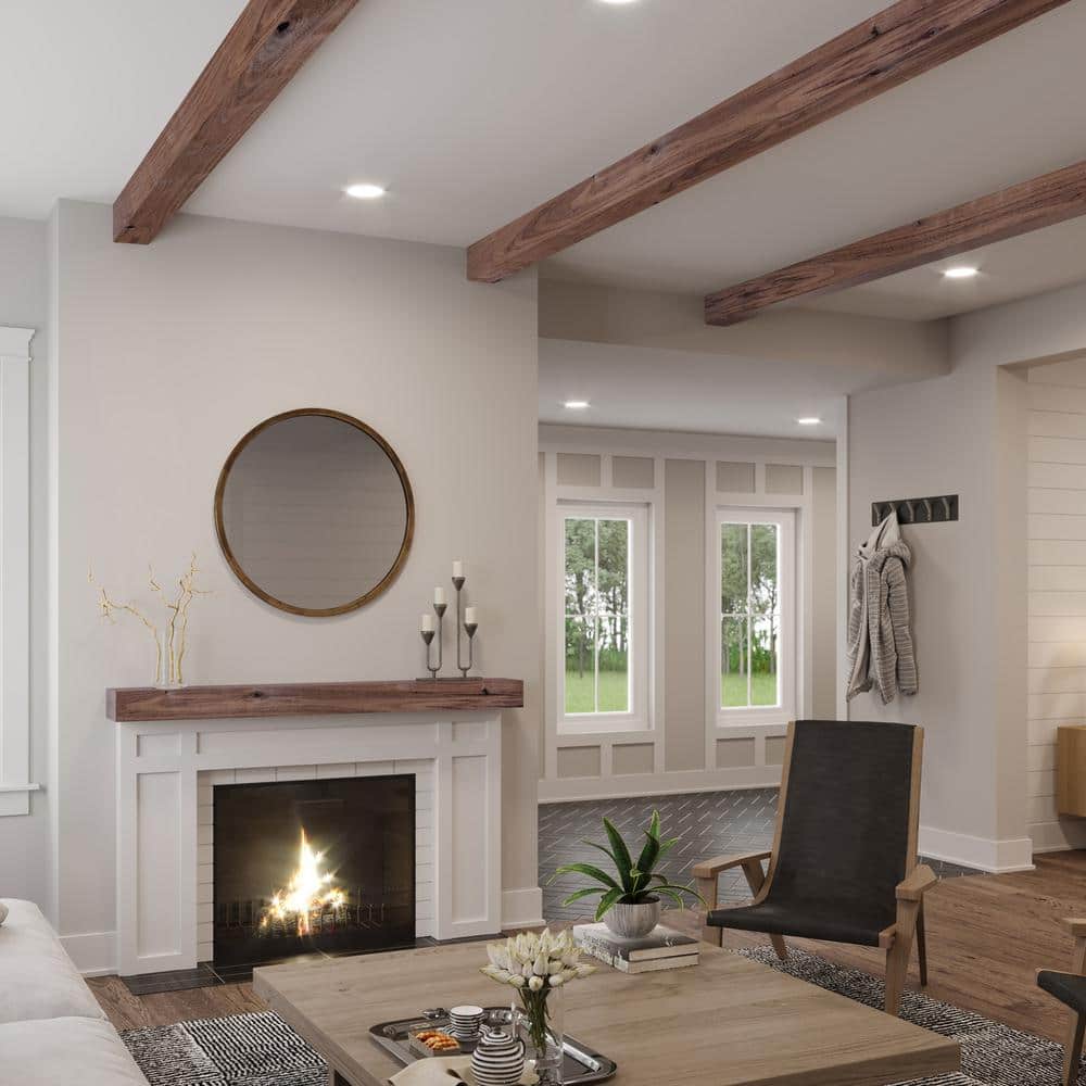 Rustic Walnut Unfinished U-Shaped Decorative Beam