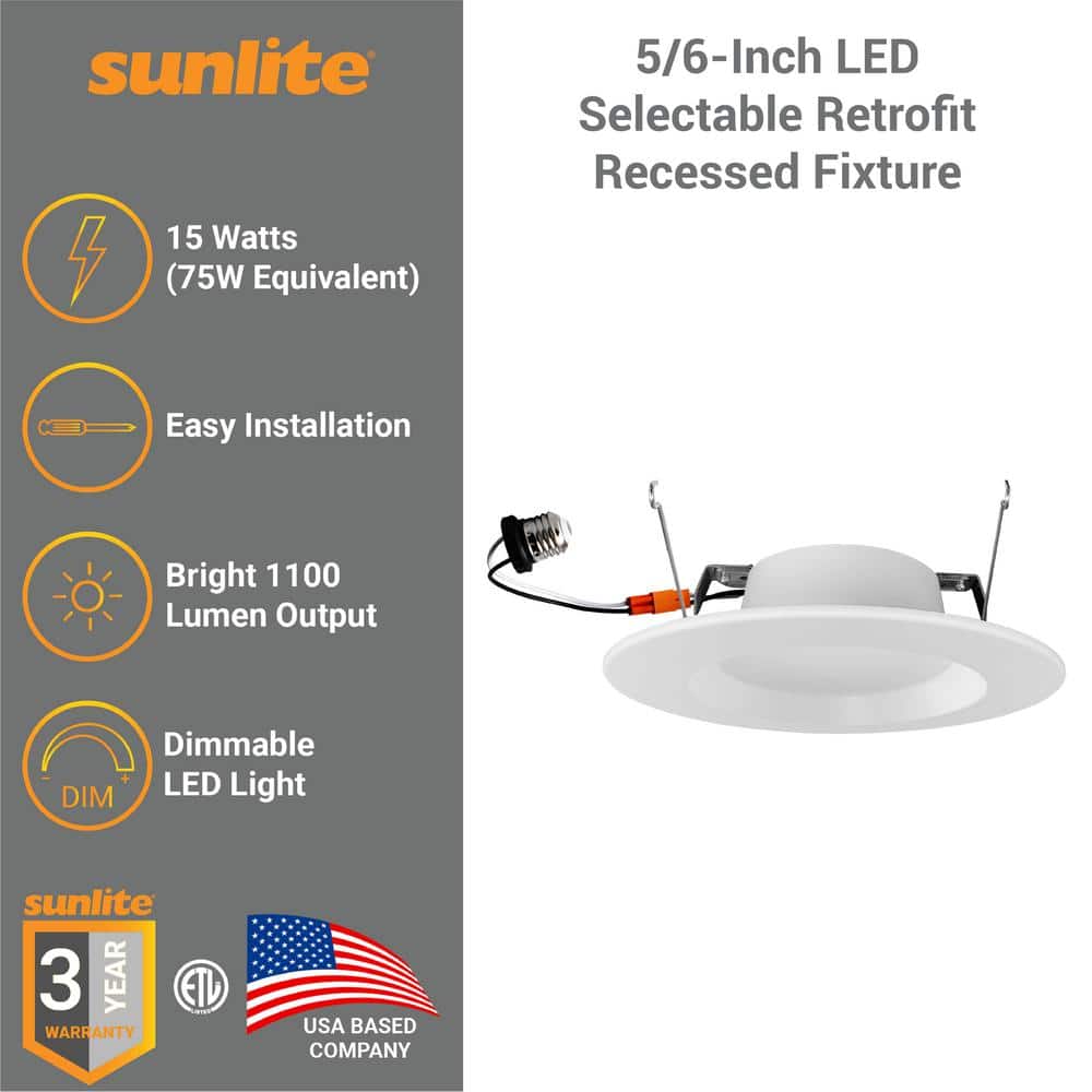 White 5-Inch Dimmable LED Recessed Downlight 6-Pack
