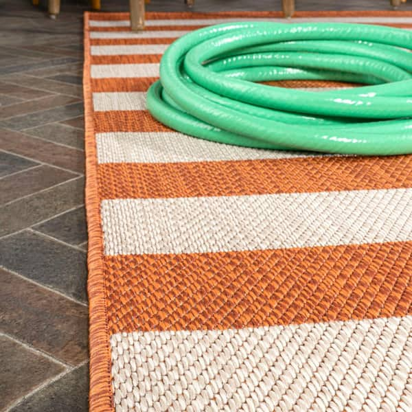 Two-Tone Rope Black/Ivory Indoor/Outdoor Rug