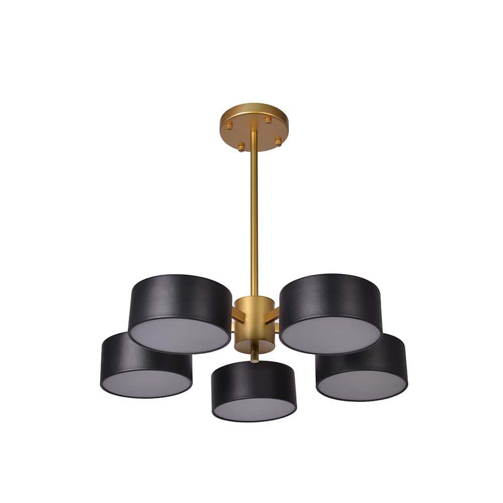 Elegant Gold Glass 24" LED Flush Mount Ceiling Light