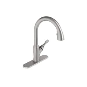 Avenue Single-Handle Pull-Down Sprayer Kitchen Faucet in Satin Lustrous Steel