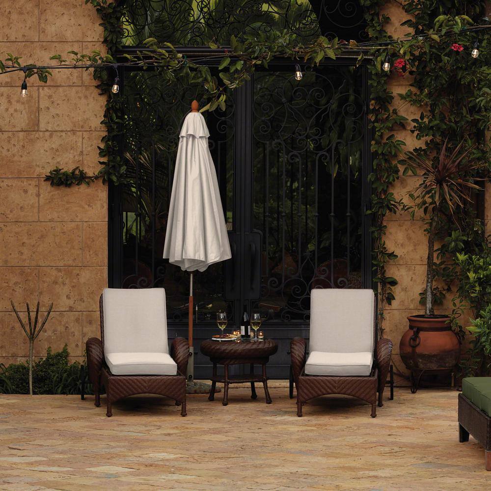 White High-Density Foam Patio Lounge Back Cushion, 25 x 20 x 4 Inch