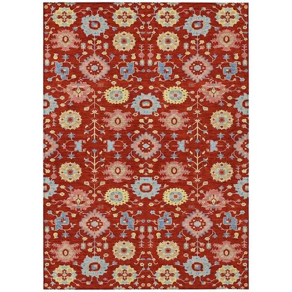 Chantille Machine Washable Indoor/Outdoor Abstract ACN2610 Red 3 ft. x 4 ft. Area Rug