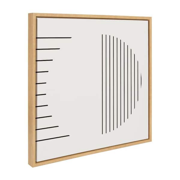 Kate and Laurel Sylvie Modern Statement Stripes 1 in. by the Creative Bunch Studio Framed Art Print 22 in. x 22 in.