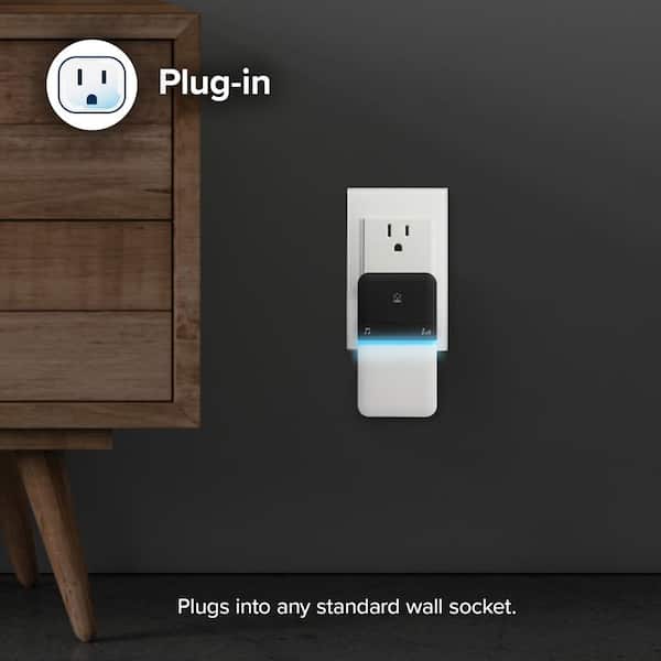 Heath Zenith White and Black Wireless Lighted Plug-In Doorbell Kit