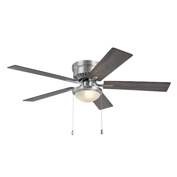 Belanova 52 in. Indoor LED Brushed Nickel Hugger Ceiling Fan with Belanova 52 in. Indoor LED Brushed Nickel Hugger Ceiling Fan with