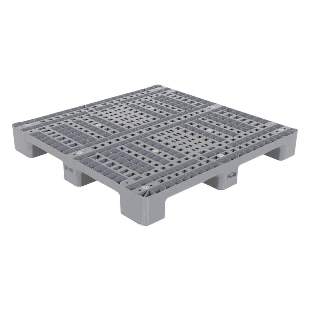 Vestil 47 in. x 40 in. x 7 in. Hygenic Rackable and Solid Top Plastic Pallet/  Skid PLPS-H - The Home Depot