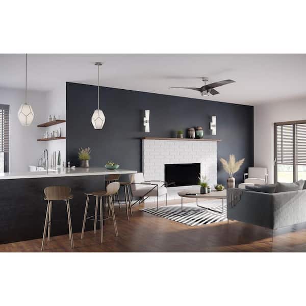 Latham 100-Watt 1-Light Brushed Nickel Contemporary Pendant with Geometrical Frame