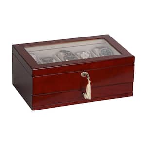 Mele & Co Christo Walnut Finish Wooden Watch Box 00670S16 - The